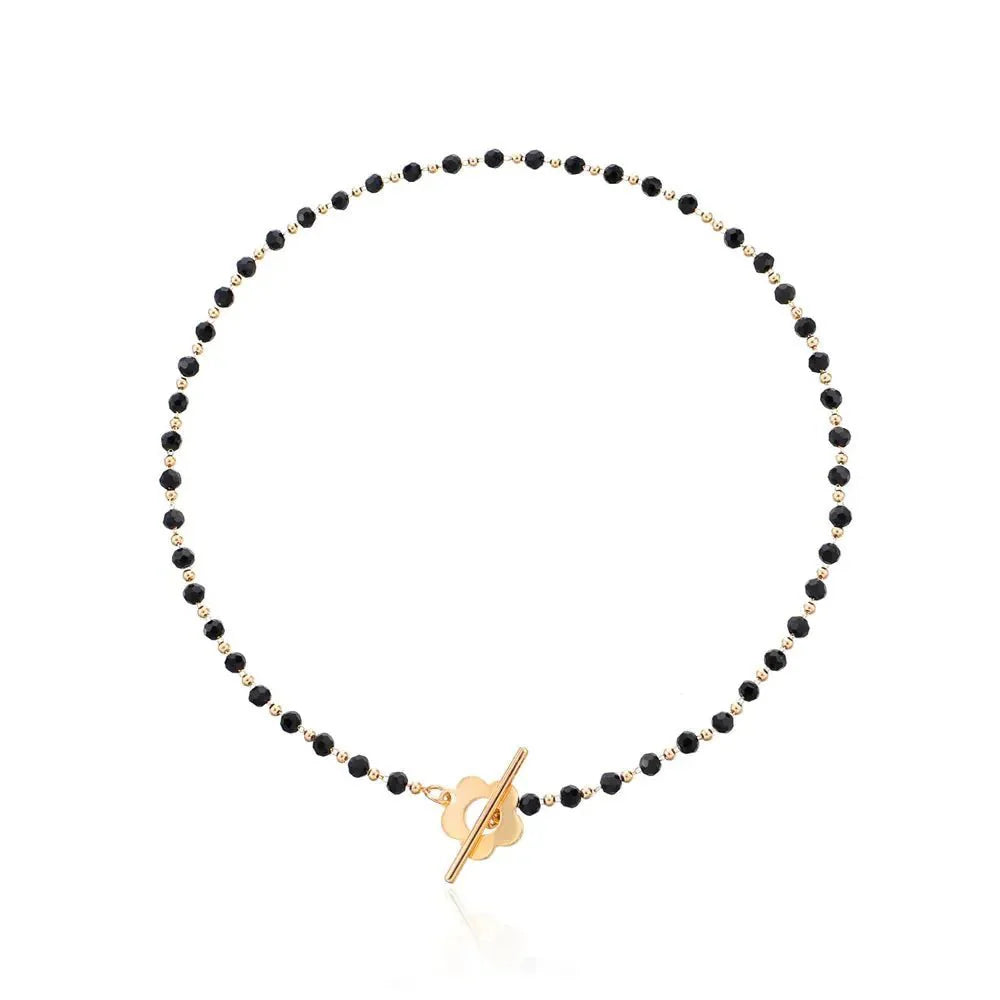 Floral Choker Flower Clasp Necklace