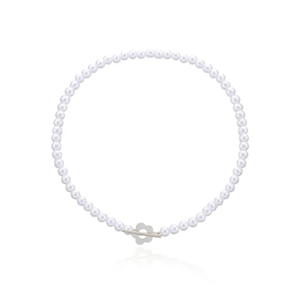 Floral Choker Flower Clasp Necklace