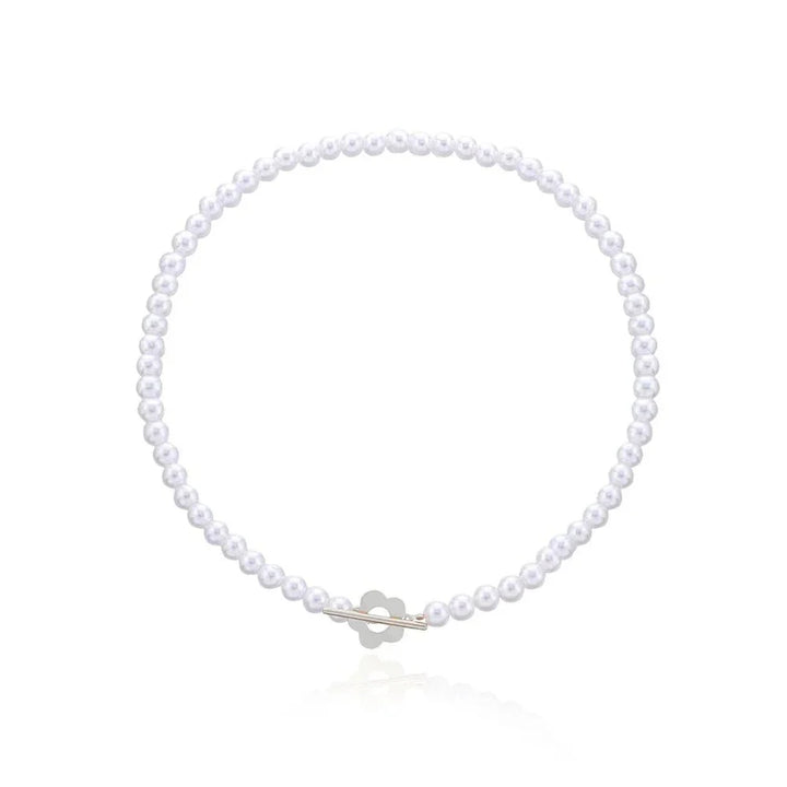Floral Choker Flower Clasp Necklace