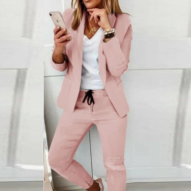 Monica Secrets | Women's Jumpsuit - Blazer & Jogger Pants - Elegant & Comfortable