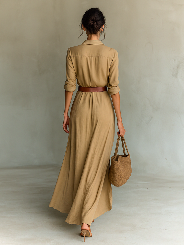 Monica Secrets | Silken Charm Maxi Dress