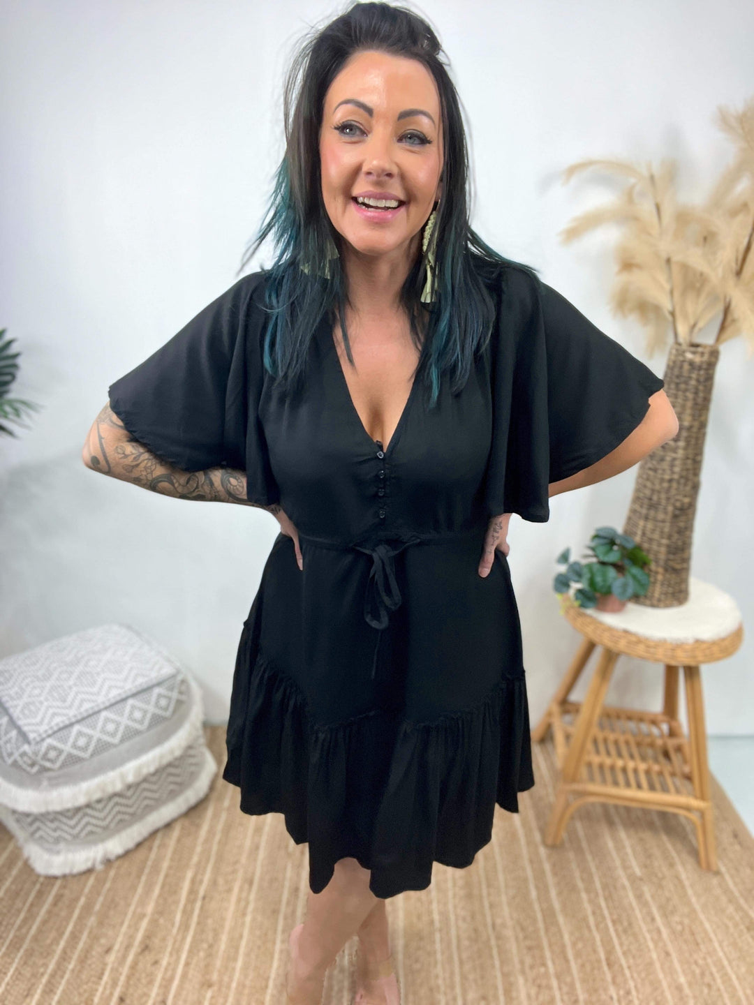 Lydia | V-Neck Mini Dress