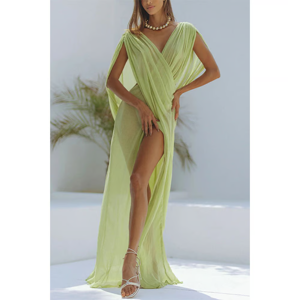 Monica Secrets | Sleeveless Mesh Cover-up Dress