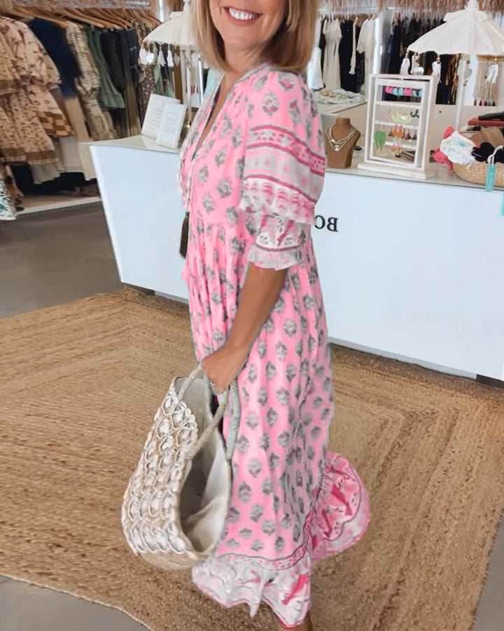 Elowen | Lantern Sleeve Maxi Dress