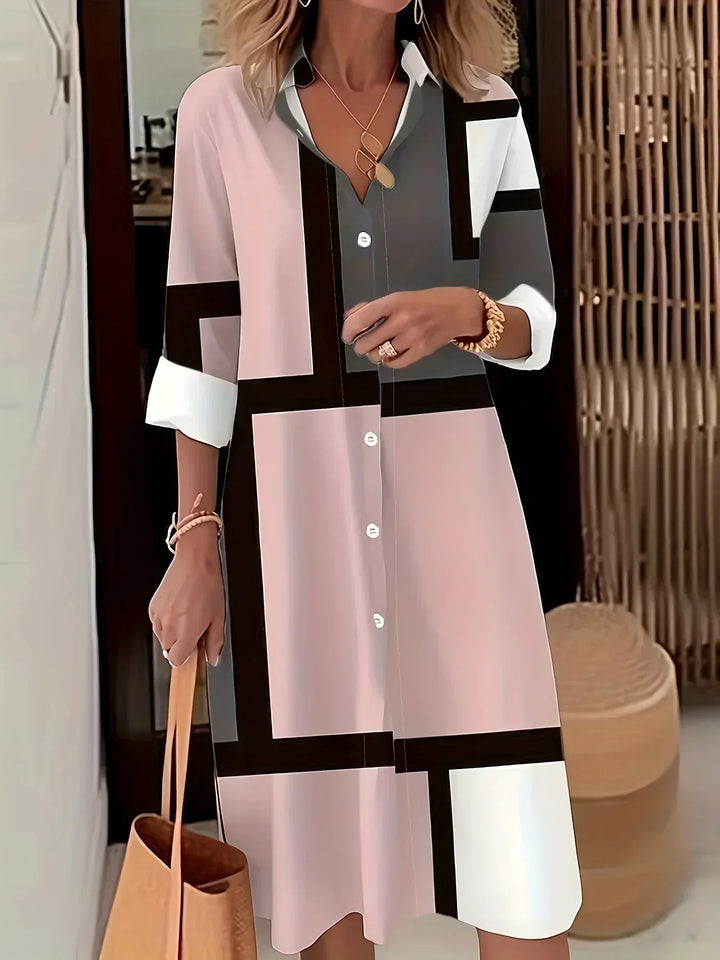 Sylvie | Geometric Print Dress