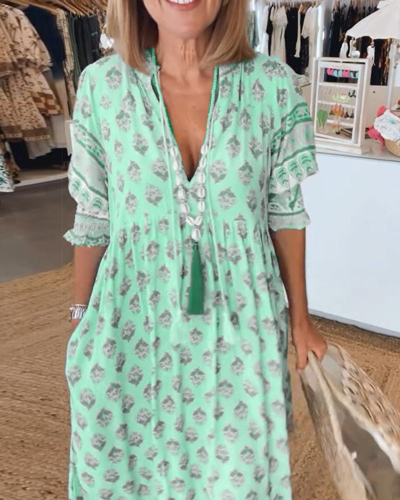 Elowen | Lantern Sleeve Maxi Dress