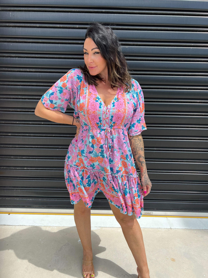 Lydia | V-Neck Mini Dress