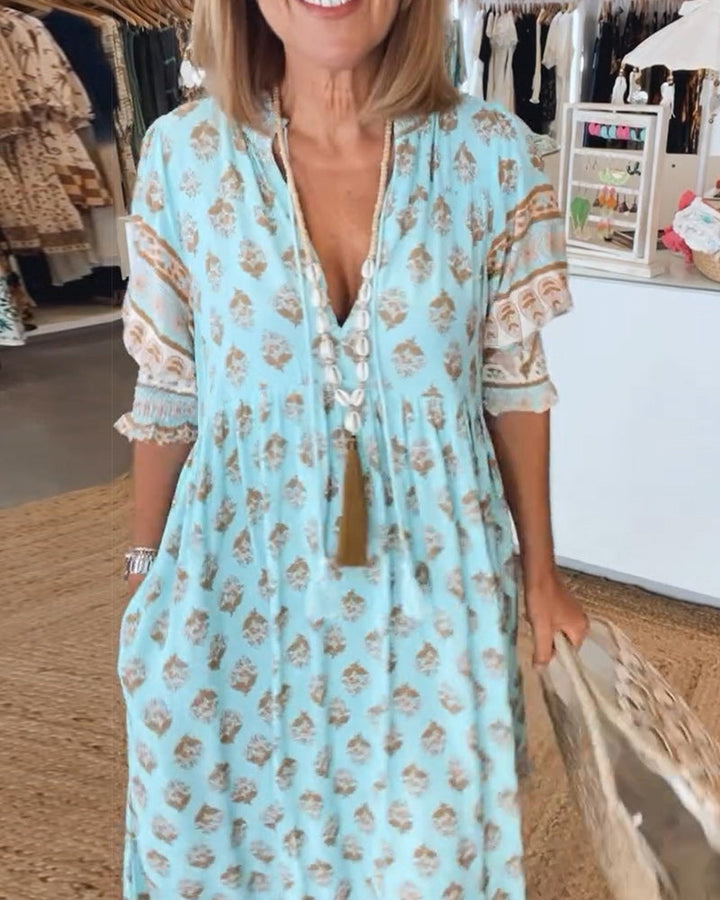 Elowen | Lantern Sleeve Maxi Dress