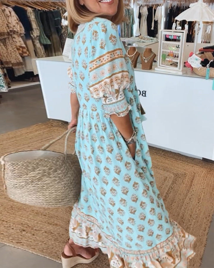 Elowen | Lantern Sleeve Maxi Dress
