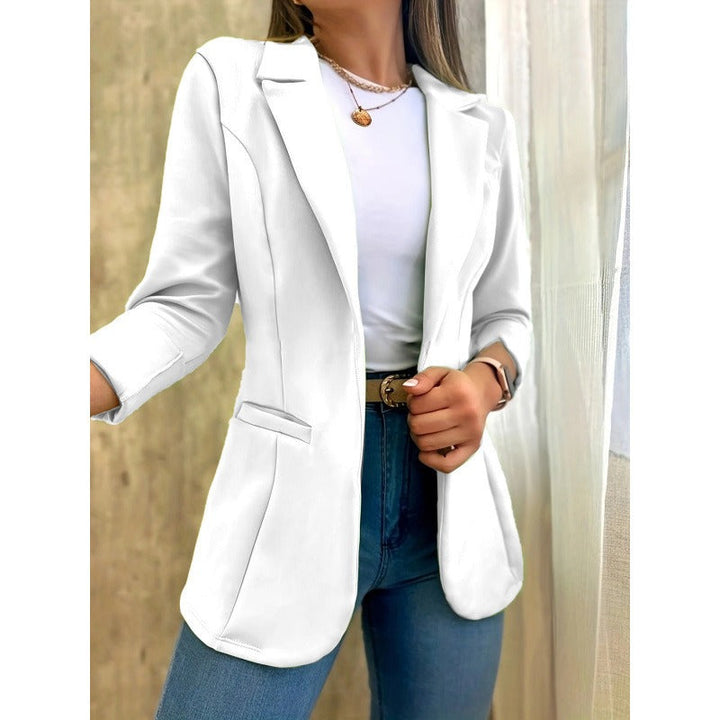 Monica Secrets | Women's Blazer – Tailored Fit – Smooth Texture – Classic Lapel – Flap Pockets