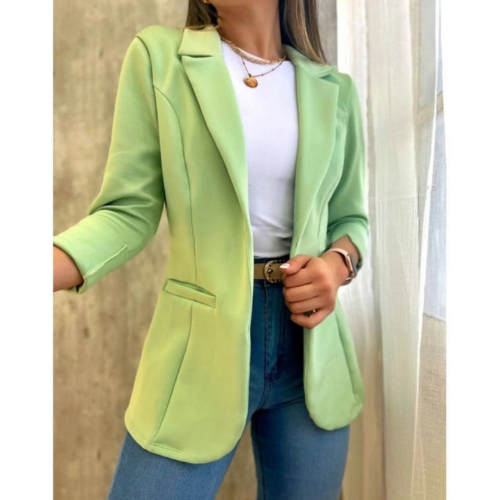 Monica Secrets | Women's Blazer – Tailored Fit – Smooth Texture – Classic Lapel – Flap Pockets