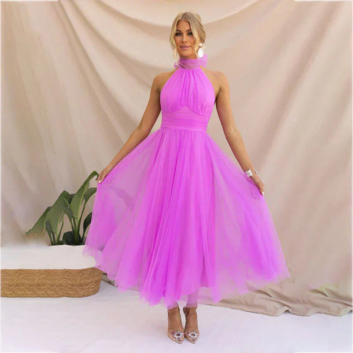 Monica Secrets | Sleek Mesh High Neck Dress