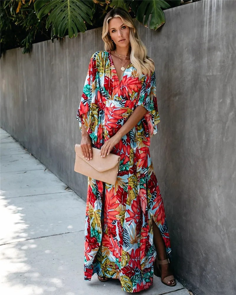 Monica Secrets | Boho Kimono Maxi Dress
