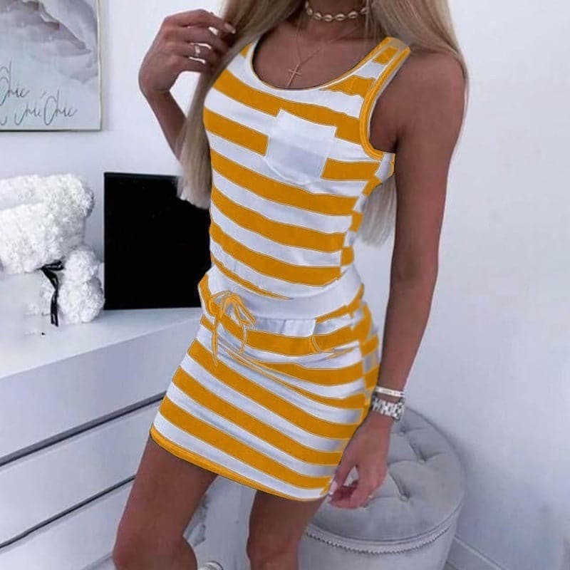 Alina | Striped Cotton Dress