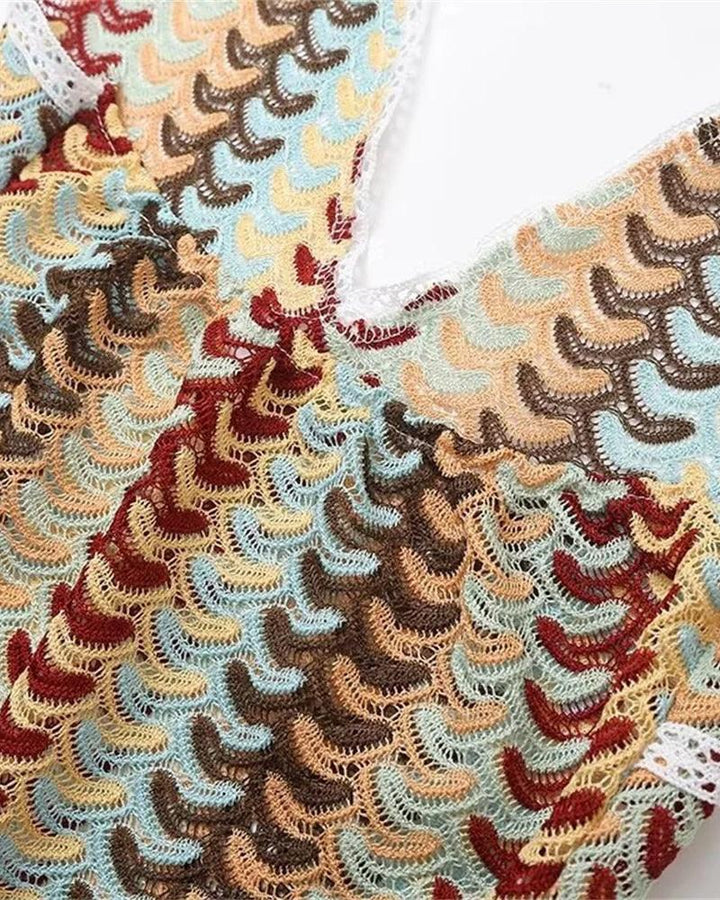 Monica Secrets | Boho Crochet Beach Tunic Dress