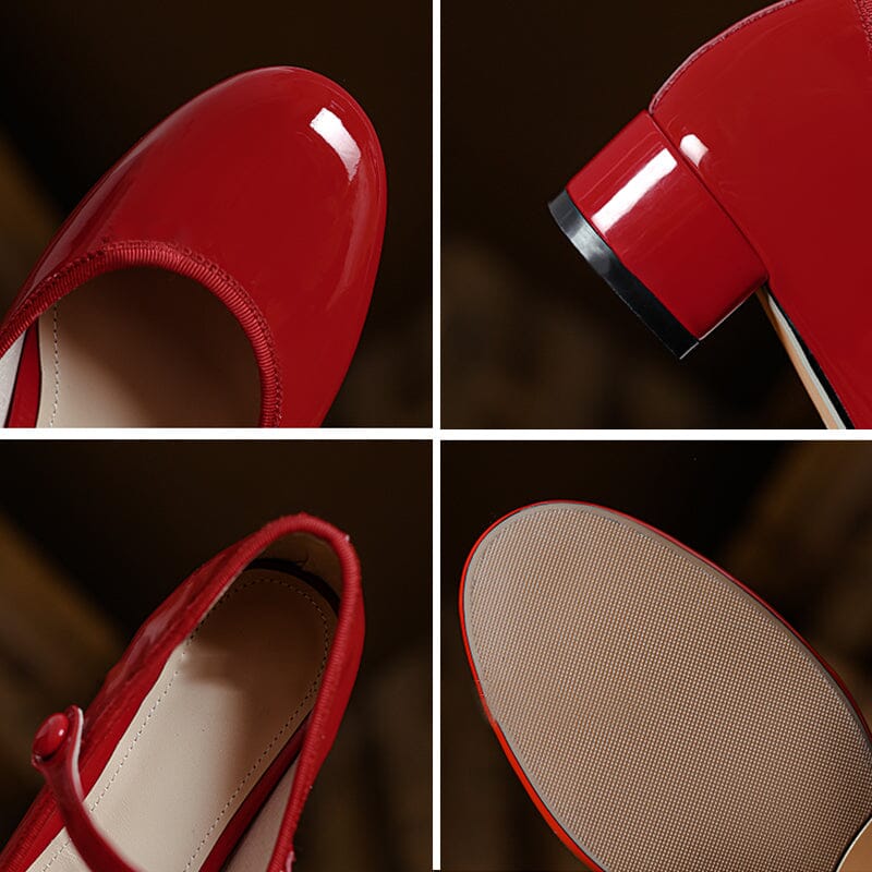 Monica Secrets | Leather Mary Janes