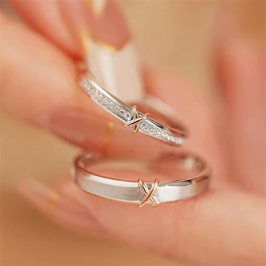 Romantic X Couples Rings