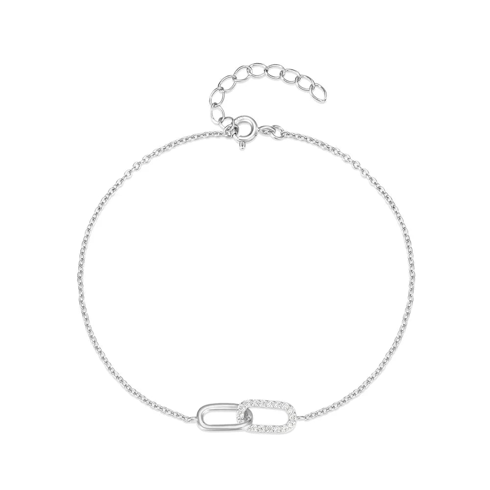 S925 Forever Linked Diamond Contrast Bracelet