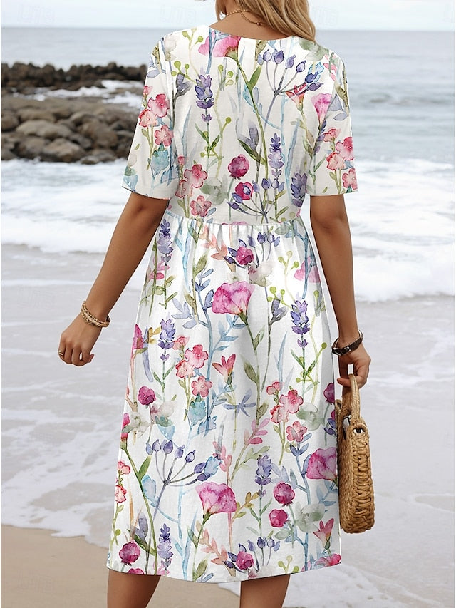 Sabrina | Floral Midi Dress