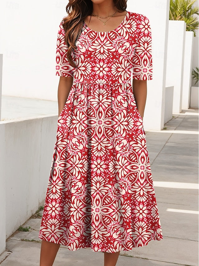 Sabrina | Floral Midi Dress