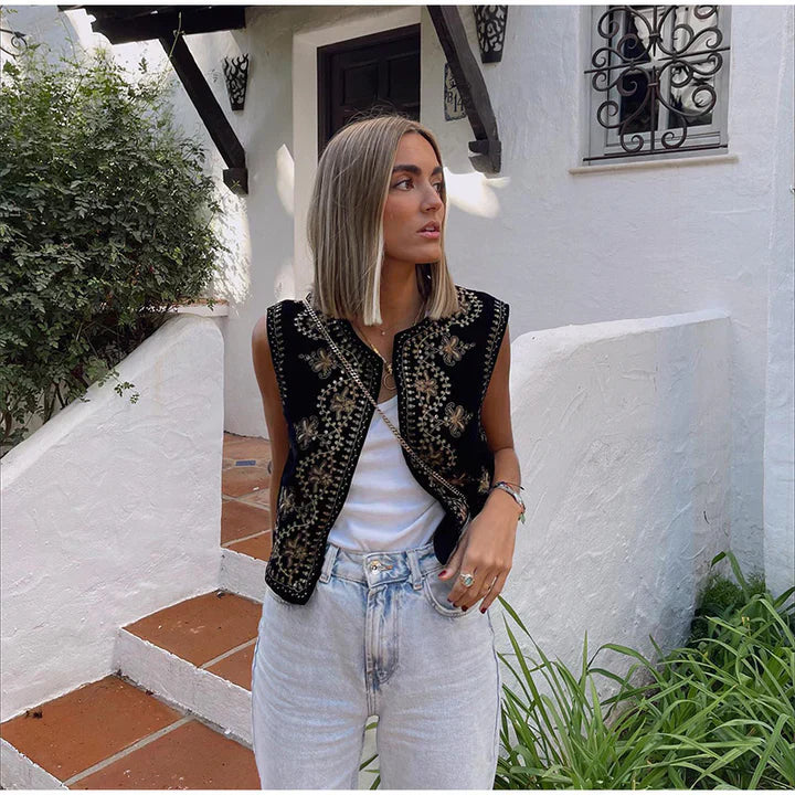 Elara | Embroidered Vest