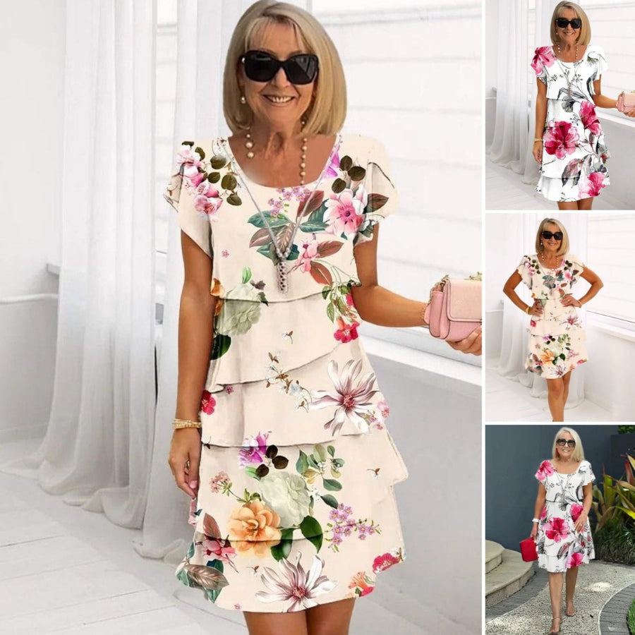 Monica Secrets | Floral Elegance Dress