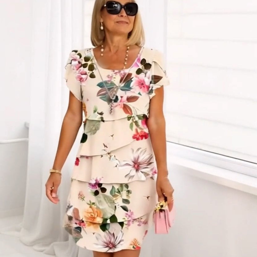 Monica Secrets | Floral Elegance Dress