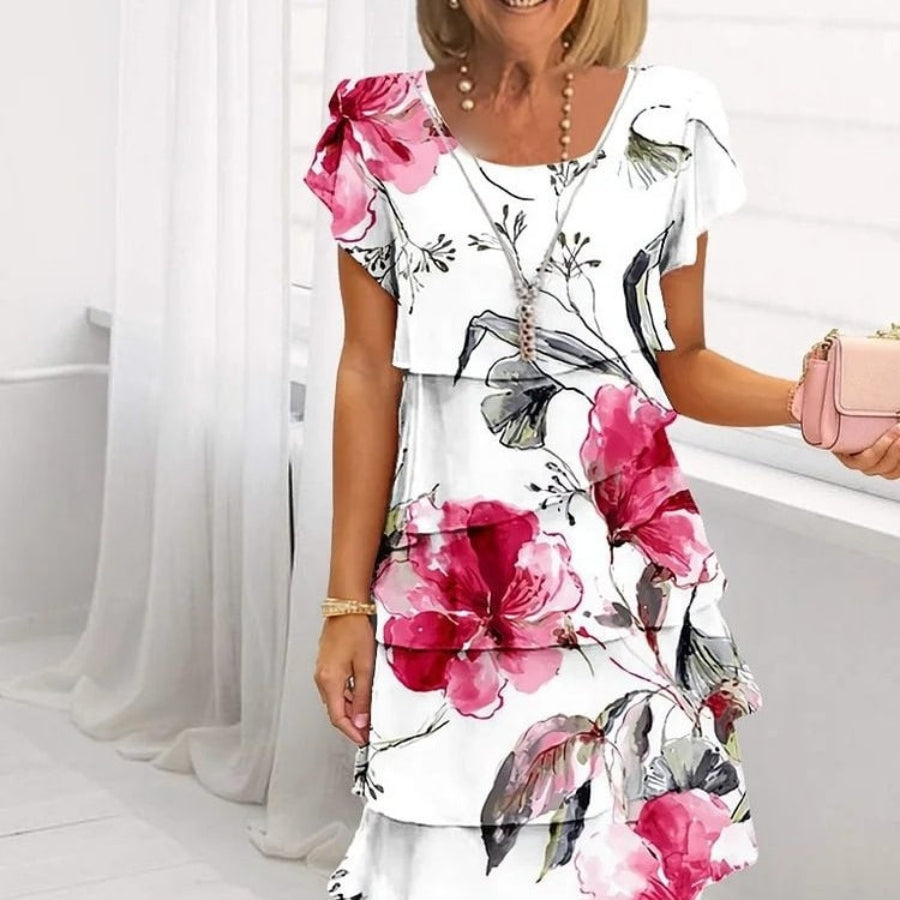 Monica Secrets | Floral Elegance Dress