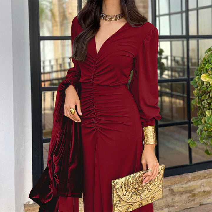Isolde | V-Neck Ruffled Dress