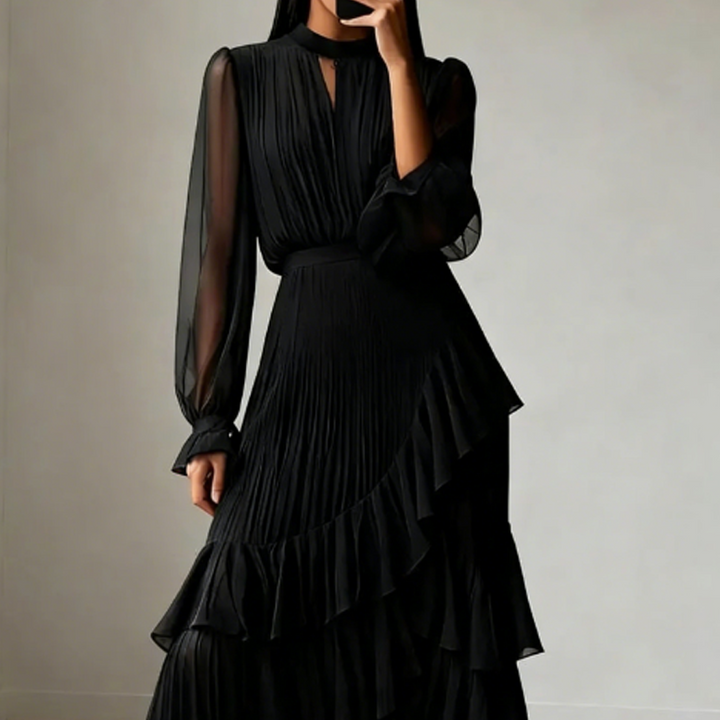 Luna | Pleated Midi Dress