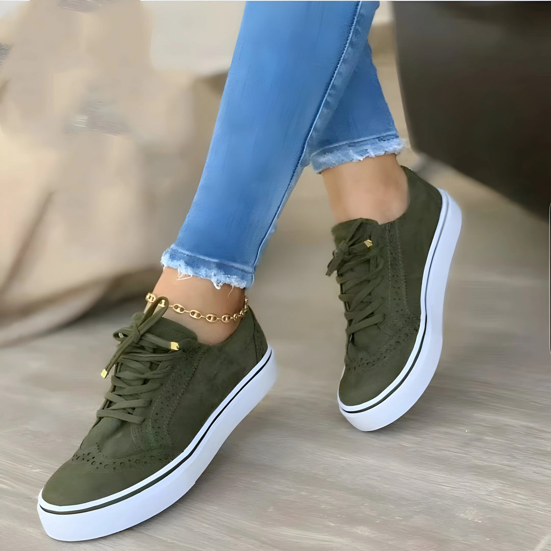 Monica Secrets | Ladies Sneaker – Orthopedic Comfort – Firm Fit – Lace-Up Casual Look