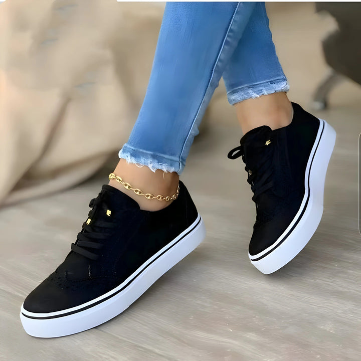 Monica Secrets | Ladies Sneaker – Orthopedic Comfort – Firm Fit – Lace-Up Casual Look