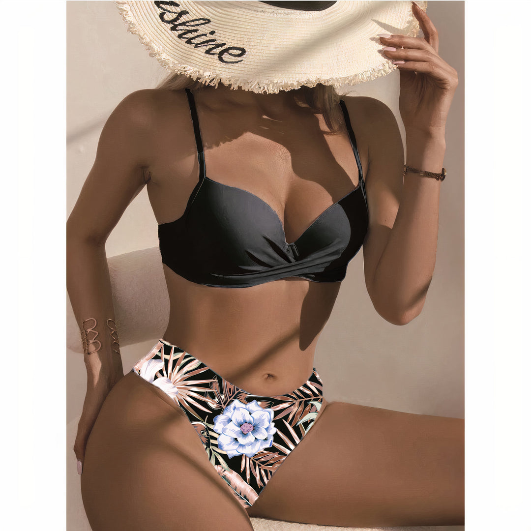 Monica Secrets | 3-Piece Bikini Set With Floral Print