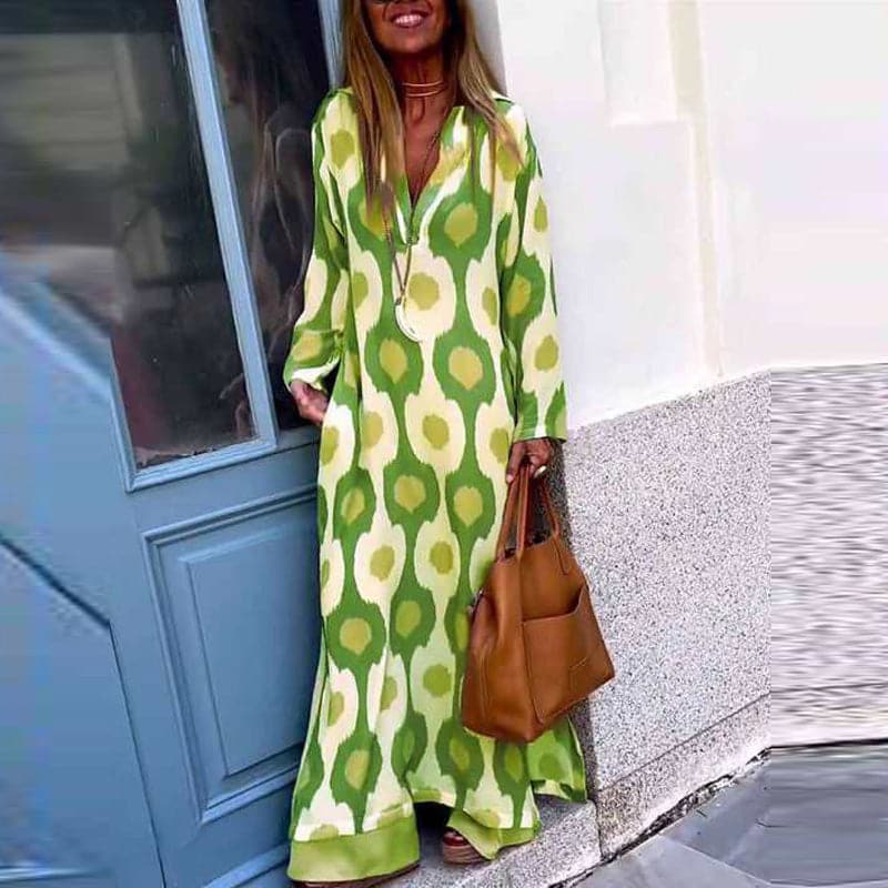 Elowen | Long Sleeve Caftan Dress