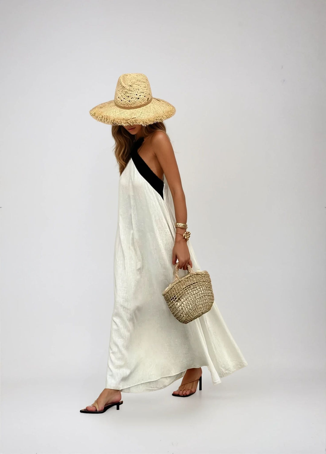 Monica Secrets | Stylish Crossover Neckline Dress