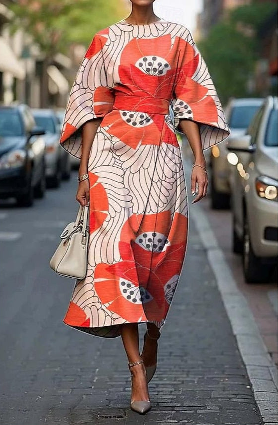 Mireille | Floral Midi Dress